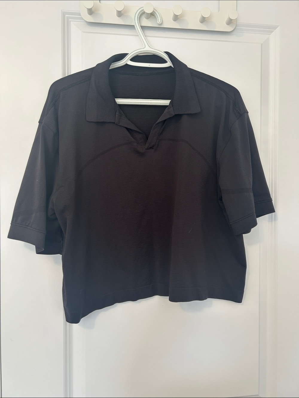 Lululemon Swiftly Tech Relaxed-Fit Polo Shirt Black / Black - size 12